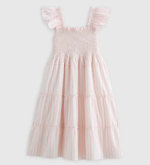 Organic Cotton Poplin Smocked Dress